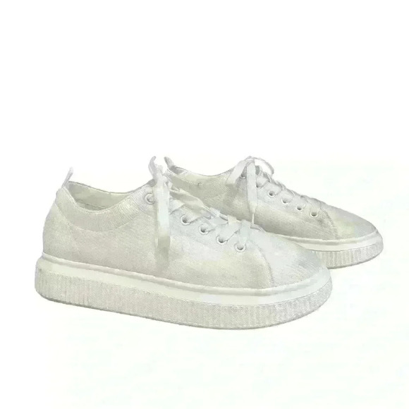BP White Sonny Platform Sneaker Womens Size 9.5 - Picture 5 of 7